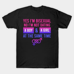 Not Dating Boy and Girl Together Bisexual Gift T-Shirt